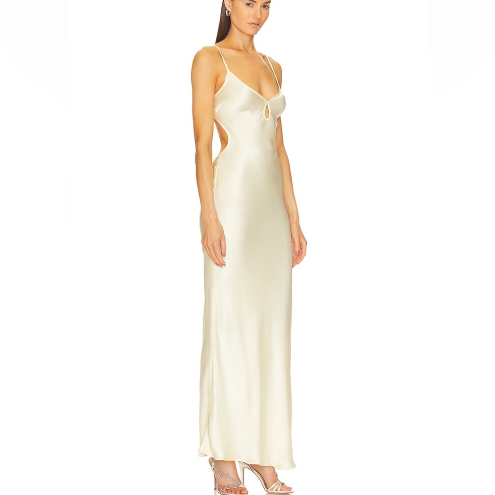 Bec & Bridge Strapless Light Yellow Dress